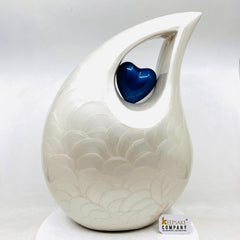 Extra Large /  Adult Pearl White Cremation Urns for Ashes Adult Male - Adult Urn - Ashes Urn - Urn - Urns for Human Ashes Keepsake C