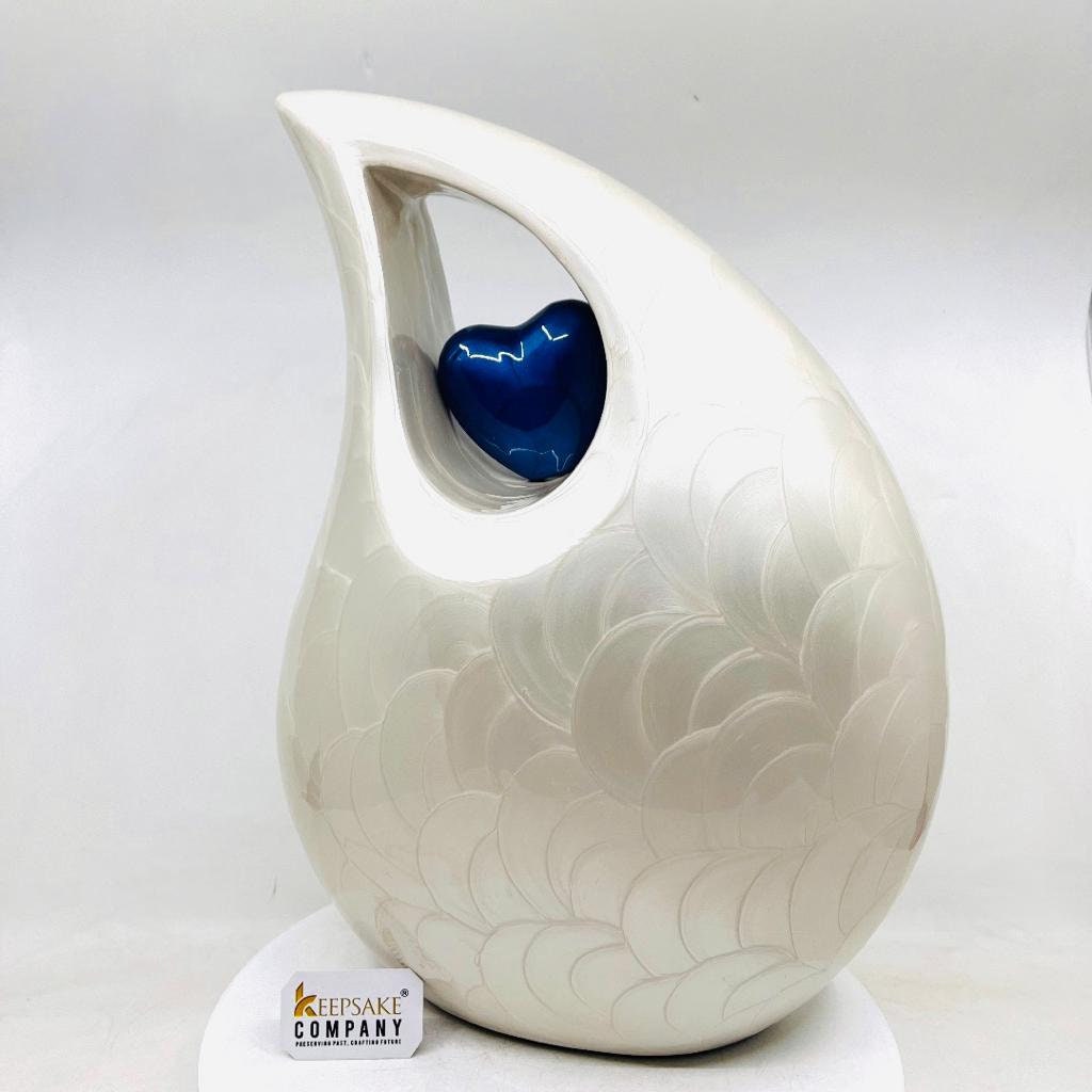 Extra Large /  Adult Pearl White Cremation Urns for Ashes Adult Male - Adult Urn - Ashes Urn - Urn - Urns for Human Ashes Keepsake C