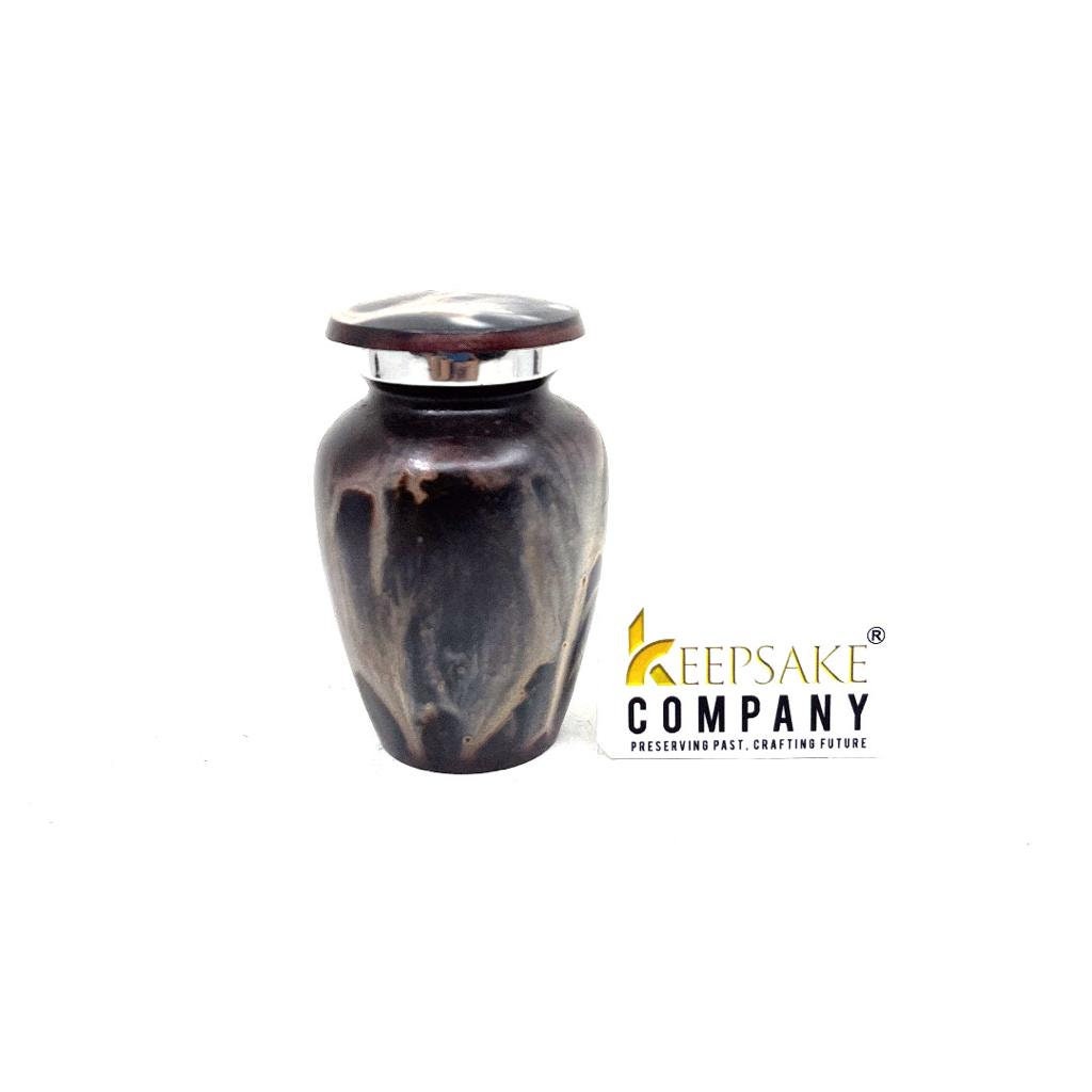 Brown Black Small Urns for Human Ashes - Mini Urns for Human Ashes - Keepsake Urns for Human Ashes - Small Urn - Small Urns for Ashes