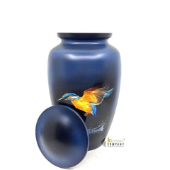 Blue Black Humming Bird Adult Urn - Cremation Urns for Adult Ashes - Urns for Ashes Adult Male - Urn - Urns for Human Ashes - Decorative Urn