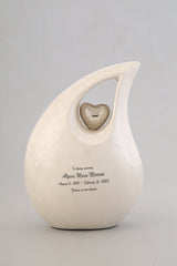 Extra Large /  Adult Pearl White Cremation Urns for Ashes Adult Male - Adult Urn - Funeral Urn - Urn - Urns for Human Ashes Keepsake C