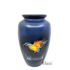 Blue Black Humming Bird Adult Urn - Cremation Urns for Adult Ashes - Urns for Ashes Adult Male - Urn - Urns for Human Ashes - Decorative Urn