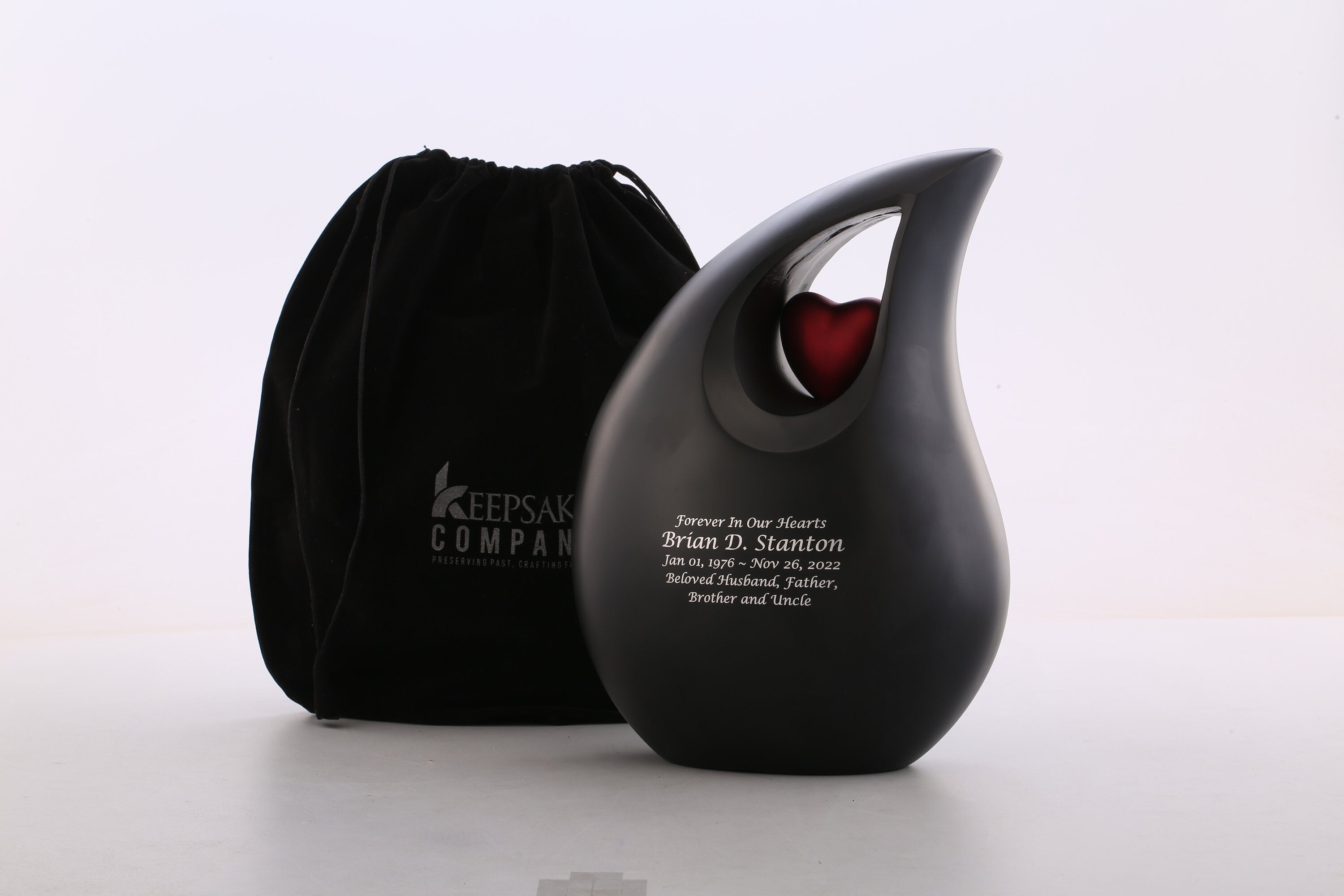 Extra Large /  Adult Matte Black Cremation Urns for Ashes Adult Male - Adult Urn - Funeral Urn - Urn - Urns for Human Ashes Keepsake C