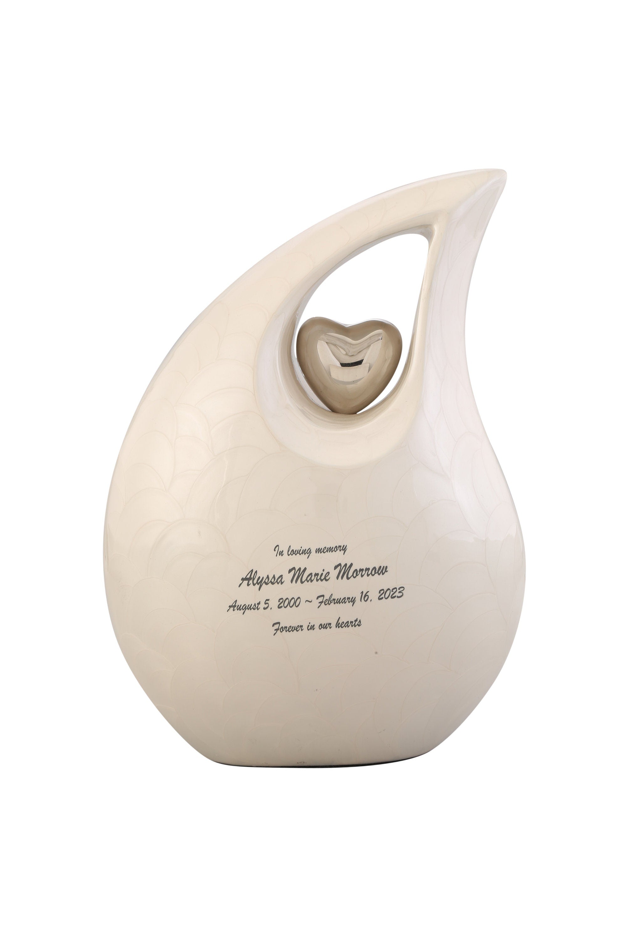 Extra Large /  Adult Pearl White Cremation Urns for Ashes Adult Male - Adult Urn - Funeral Urn - Urn - Urns for Human Ashes Keepsake C