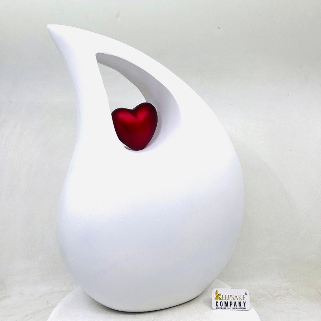 Extra Large /  Adult White Matte Cremation Urn for Ashes - Urn for Ashes - Human Ashes Urn - Urna for Ashes