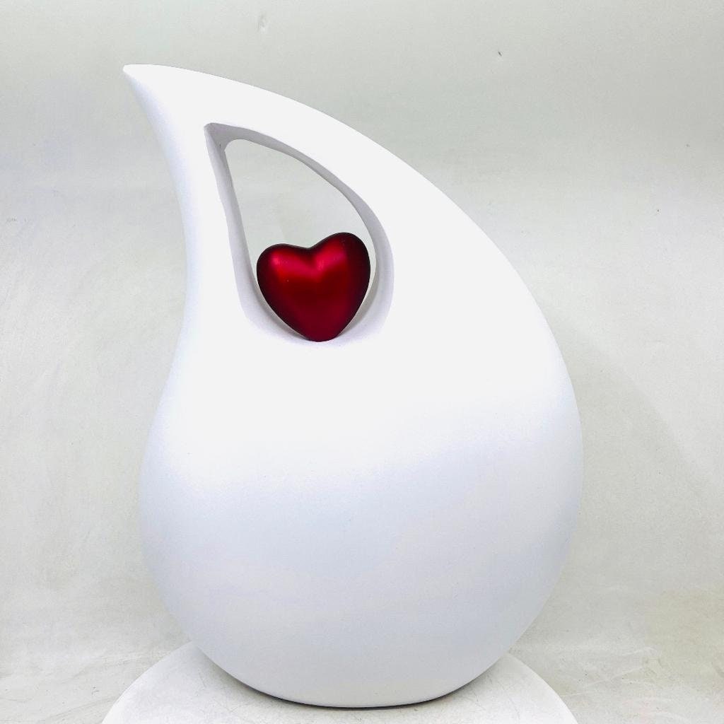 Extra Large /  Adult White Matte Cremation Urn for Ashes - Urn for Ashes - Human Ashes Urn - Urna for Ashes