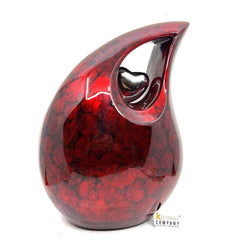 Extra Large /  Adult Maroon Red Black Cremation Urns for Ashes - Adult Urn - Funeral Urn - Urn - Urns for Human Ashes Keepsake