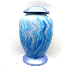 Blue Cremation Urns for Adult Ashes - Urns for Human Ash - Urn for Ashes Male - Urn - Decorative Urns - Burial Urn - Urns - Beautiful scene