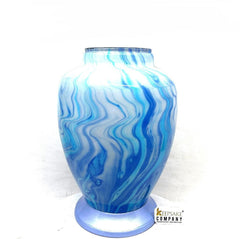 Blue Cremation Urns for Adult Ashes - Urns for Human Ash - Urn for Ashes Male - Urn - Decorative Urns - Burial Urn - Urns - Beautiful scene