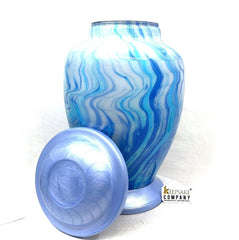 Blue Cremation Urns for Adult Ashes - Urns for Human Ash - Urn for Ashes Male - Urn - Decorative Urns - Burial Urn - Urns - Beautiful scene