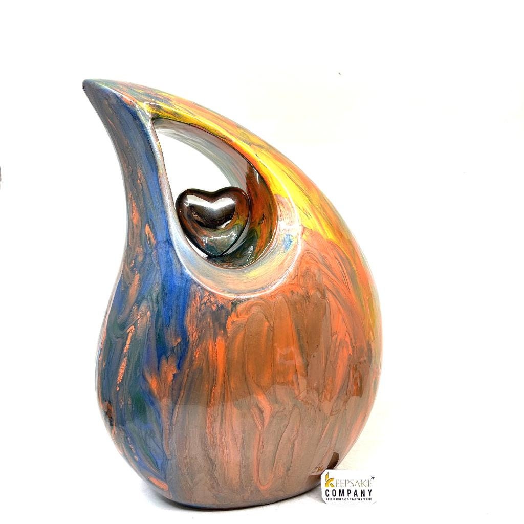 Extra Large /  Adult Multicolour Cremation Urns for Ashes - Adult Urn - Funeral Urn - Urn - Urns for Human Ashes Keepsake by Keepsake