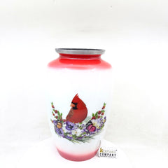 Red & White Cardinal Urn for Ash - Cremation Urns for Adult Ashes - Urns for Ashes Adult Male - Urn - Urns for Human Ashes - Decorative Urn