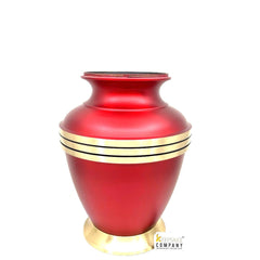 Elegant Handmade Red Cremation Urn, Customizable Metal Ashes Keeper, Adult Memorial, Thoughtful Bereavement Gift, Ash Urn from Keepsake Co.