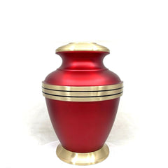 Elegant Handmade Red Cremation Urn, Customizable Metal Ashes Keeper, Adult Memorial, Thoughtful Bereavement Gift, Ash Urn from Keepsake Co.