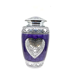 Customizable Dark Purple Adult cremation Urn for Ashes - Urns for Human Ashes  with Heart  - Urn - Urn - Funeral Urn from Keepsake Company