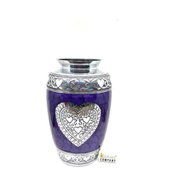 Customizable Dark Purple Adult cremation Urn for Ashes - Urns for Human Ashes  with Heart  - Urn - Urn - Funeral Urn from Keepsake Company