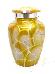 Small Urns for Ashes, Yellow Keepsake Urn, Perfect Memorial Gift for Loved Ones- Mini Urns for Human Ashes - Keepsake Urns - Memorial Urn