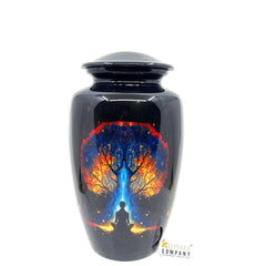 Handcrafted Black Tree of Life Urn - Elegant Urn for Adult Ashes, Memorial Keepsake Cremation Urns for Adult Ashes - Decorative Urns