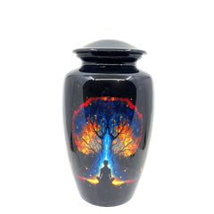 Handcrafted Black Tree of Life Urn - Elegant Urn for Adult Ashes, Memorial Keepsake Cremation Urns for Adult Ashes - Decorative Urns