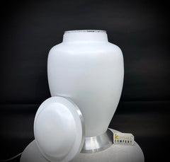 White Urn for Ashes Adult Male - Urn - Cremation Urn - Urn - Urns - Urns for Human Ashes- Cremation Urns for Adult Ashes - Decorative urns