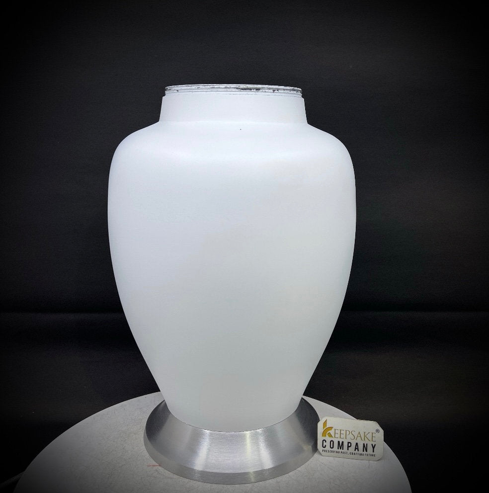 White Urn for Ashes Adult Male - Urn - Cremation Urn - Urn - Urns - Urns for Human Ashes- Cremation Urns for Adult Ashes - Decorative urns