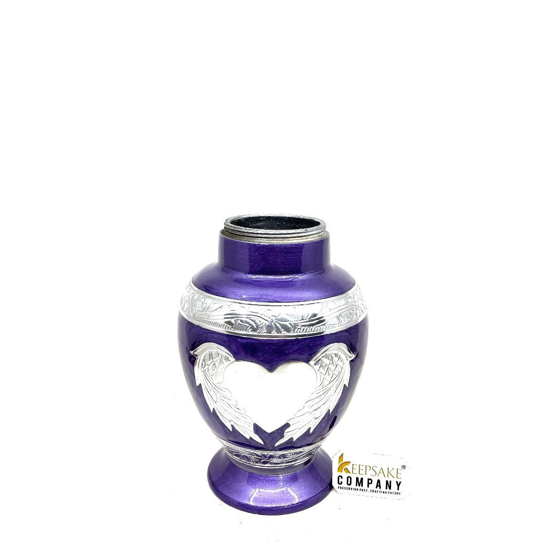 Purple Medium Cremation Urns for Human Ashes - Urn - Urns for Ashes  - Urns for Human Ashes - Memorial Urn  (6 Inches/ 15 centimeters)