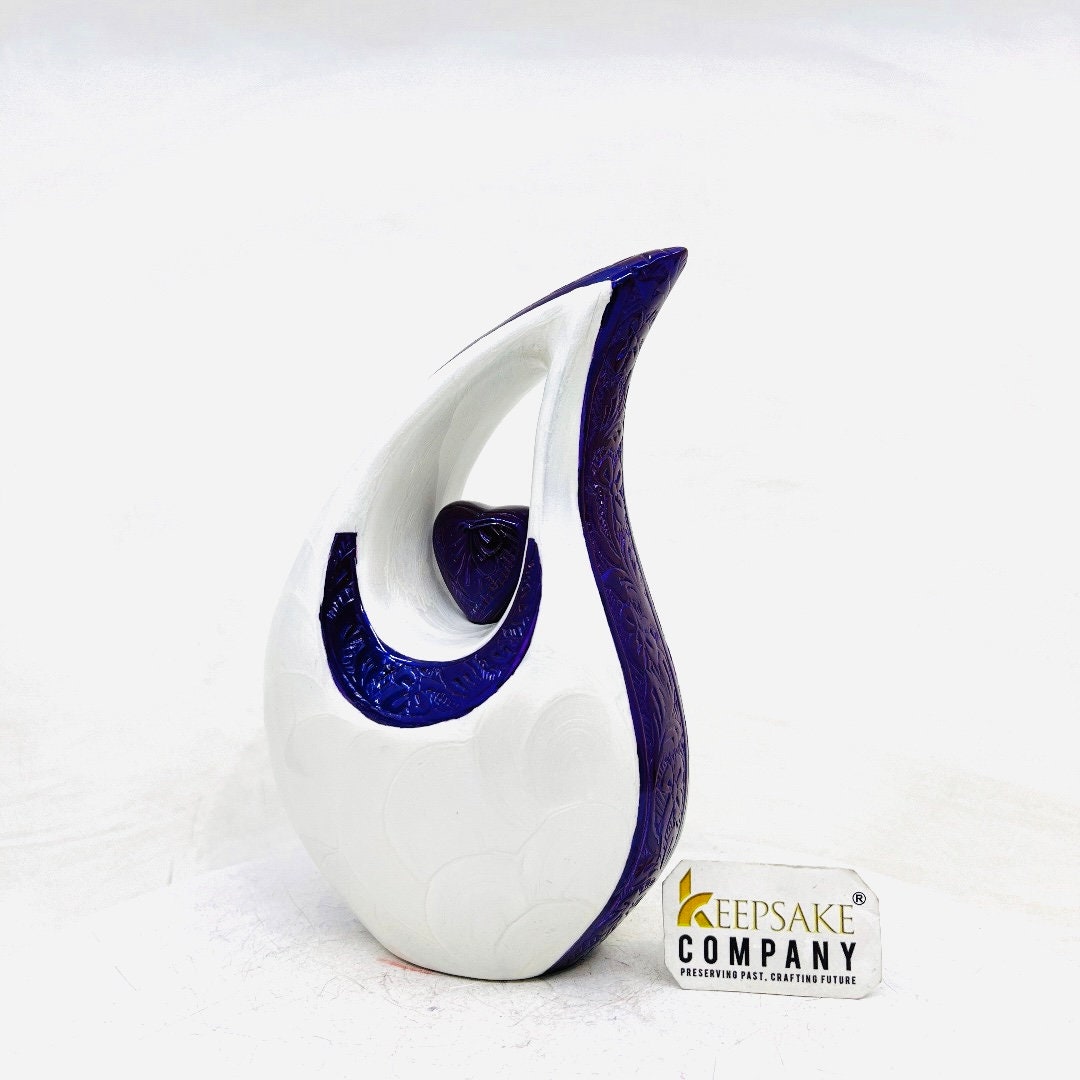 Teardrop metal Cremation Urn in Medium size (6 Inches/ 15 centimeters) height - Memorial Urn - Ash Urn - Urn for Ashes - Urns -
