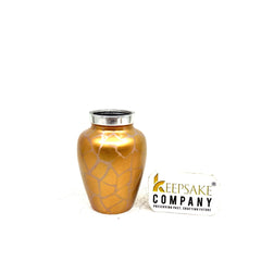 Small Urns for Ashes , Golden Keepsake Urn, Perfect Memorial Gift for Loved Ones- Mini Urns for Human Ashes - Keepsake Urns - Memorial Urn