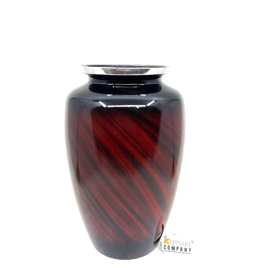 Red Black Adult Urn - Cremation Urns for Adult Ashes - Urns for Ashes Adult Male - Urn - Urns for Human Ashes - Decorative Urn - Urns