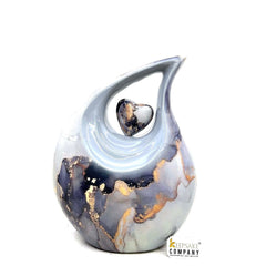 Multicolored Marble Teardrop Urn - Urns for Ashes - urns for human ashes female - Cremation Urns for Adult Ashes  - Urns - Keepsake Urn