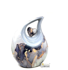 Multicolored Marble Teardrop Urn - Urns for Ashes - urns for human ashes female - Cremation Urns for Adult Ashes  - Urns - Keepsake Urn