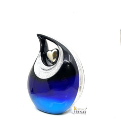 Exquisite Blue Black Cremation Urn  - Urn For Memorial - Urn For Funeral - Urns For Human Ashes - Unique Urn - Ash Urn - Urns for Ash