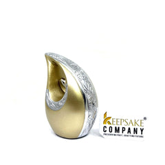 Gold & Silver Teardrop Small Urns for Human Ashes - Mini Urn for Human Ashes - Ashes Urn - Keepsake Urns for Human Ashes - Mini Urn - Urn