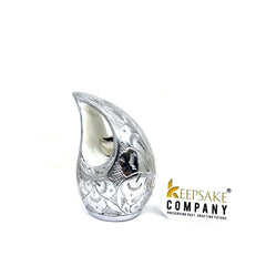 Fully Engraved Teardrop Small Urns for Human Ashes - Mini Urn for Human Ashes - Ashes Urn - Keepsake Urns for Human Ashes - Mini Urn - Urn