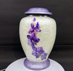 Purple Flower Cremation Urns for Adult Ashes - Urns for Human Ash - Urn for Ashes Male - Urn - Decorative Urns - Burial Urn - Urns