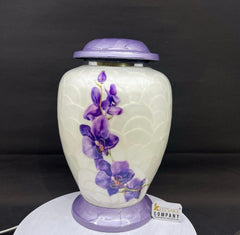 Purple Flower Cremation Urns for Adult Ashes - Urns for Human Ash - Urn for Ashes Male - Urn - Decorative Urns - Burial Urn - Urns