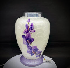 Purple Flower Cremation Urns for Adult Ashes - Urns for Human Ash - Urn for Ashes Male - Urn - Decorative Urns - Burial Urn - Urns