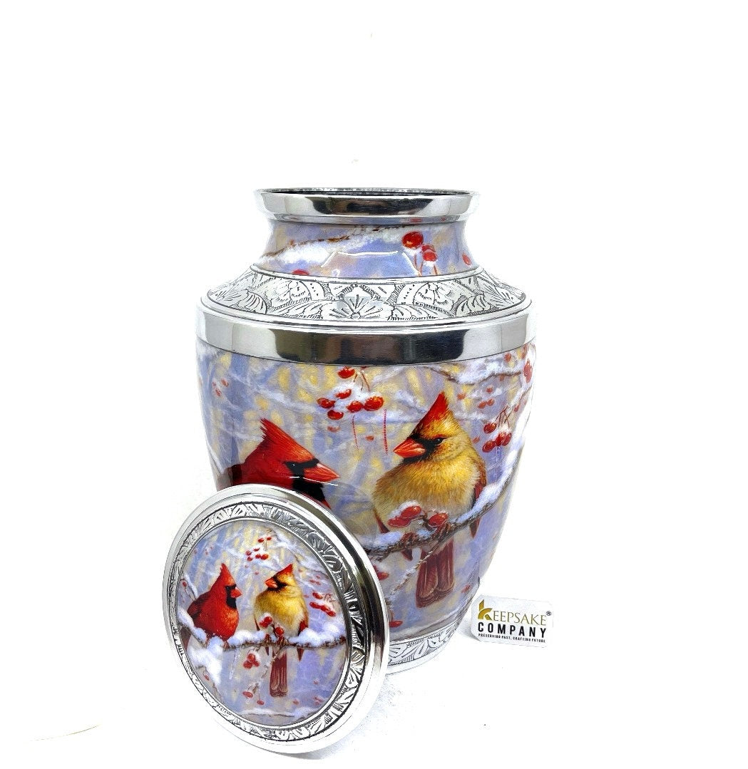 Cardinal Couple - Birds cremation urn for the ashes - Urns for Human Ash - Urn for Ashes Male - Urn - Decorative Urns - Burial Urn - Urns