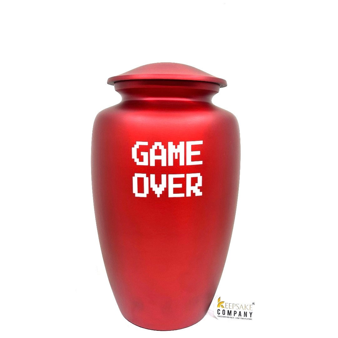 Game Over Cremation Urn for Ashes - Funeral Urn for Human - Urn for Ashes Male - Urn - Decorative Urns - Burial Urn - Urns - Erns - Ern