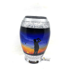 Blue Golf Cremation urn - Funeral Urn for Human Ash - Urn for Ashes Male - Urn - Decorative Urns - Burial Urn - Urns - Erns - Ern