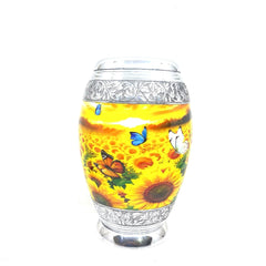 Sun  Flower Cremation Urn for Ashes - Funeral Urn for Human - Urn for Ashes Male - Urn - Decorative Urns - Burial Urn - Urns - Erns - Ern