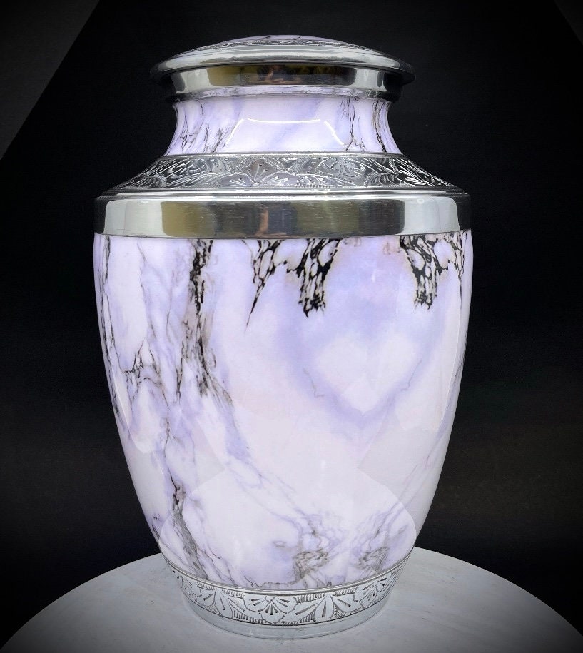 White Marble Cremation urn - Funeral Urn for Human Ash - Urn for Ashes Male - Urn - Decorative Urns - Burial Urn - Urns - Erns - Ern