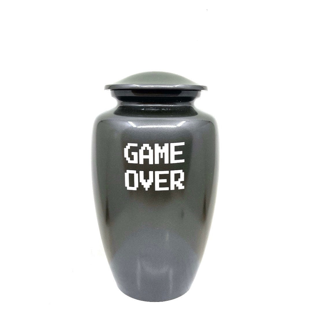 Game Over Cremation Urn for Ashes - Funeral Urn for Human - Urn for Ashes Male - Urn - Decorative Urns - Burial Urn - Urns - Erns - Ern