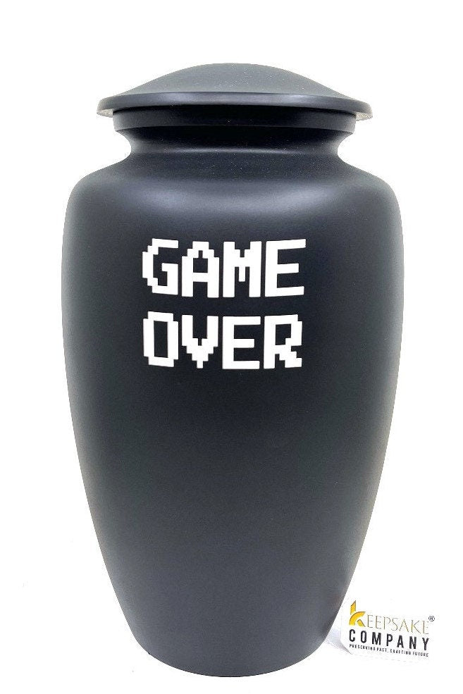 Game Over Cremation Urn for Ashes - Funeral Urn for Human - Urn for Ashes Male - Urn - Decorative Urns - Burial Urn - Urns - Erns - Ern