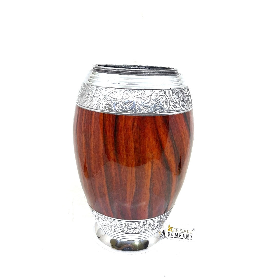Wooden Finish cremation urn for ashes - Urns for Human Ash - Urn for Ashes Male - Urn - Decorative Urns - Burial Urn  by Keepsake Co.