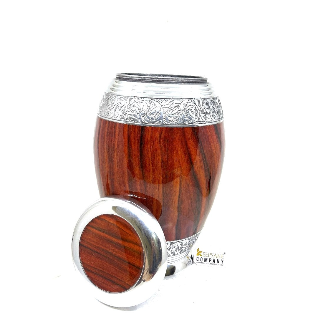 Wooden Finish cremation urn for ashes - Urns for Human Ash - Urn for Ashes Male - Urn - Decorative Urns - Burial Urn  by Keepsake Co.