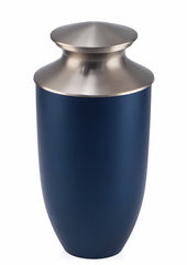 Elegant / Unique Blue Adult Brass Urn / Funeral  Urn / Urn for Ashes / Memorial Urn / Ash Urn / Personalized Urn / Custom Urn for Ashes