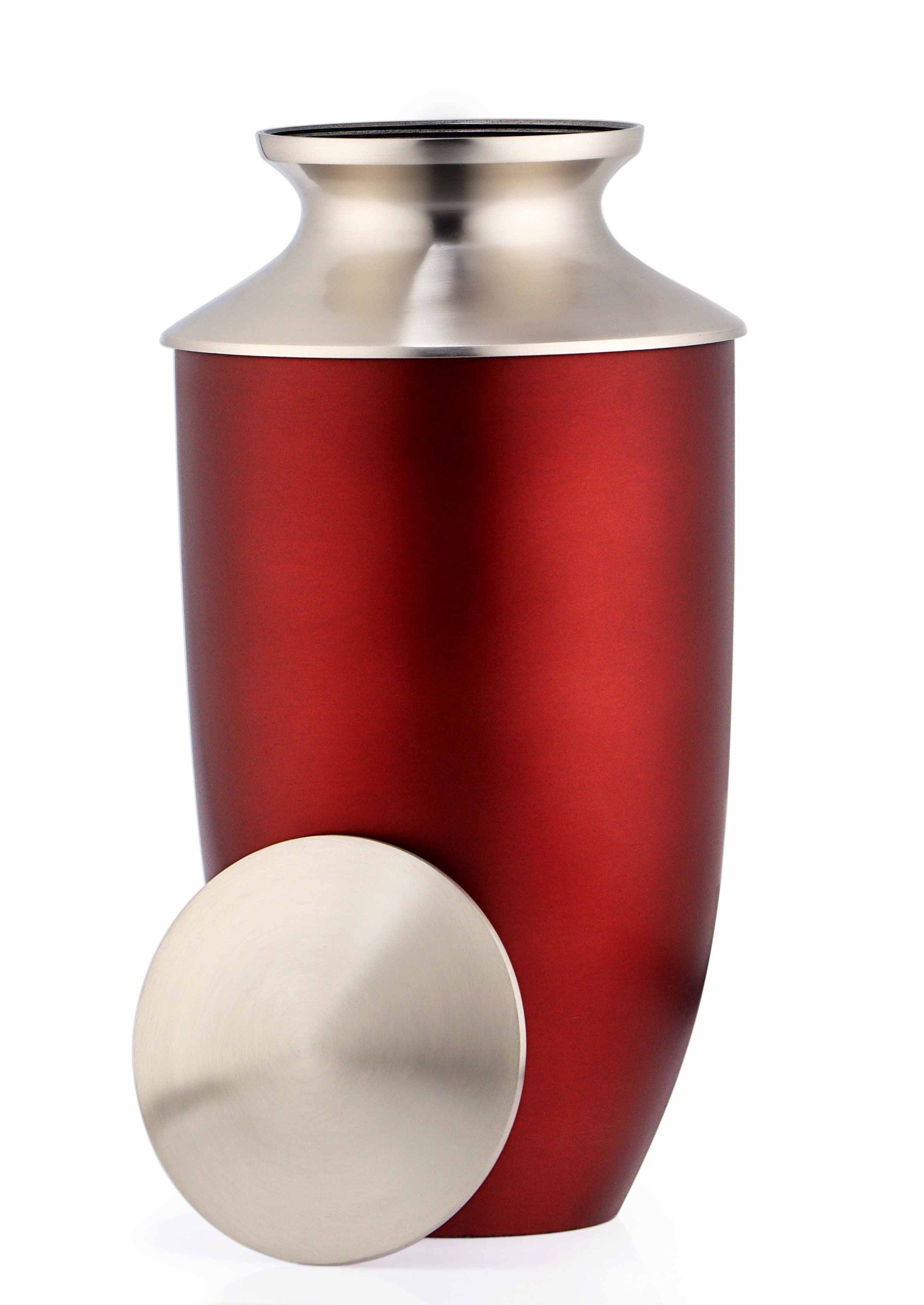 Red Adult Brass Urn