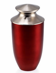 Red Adult Brass Urn