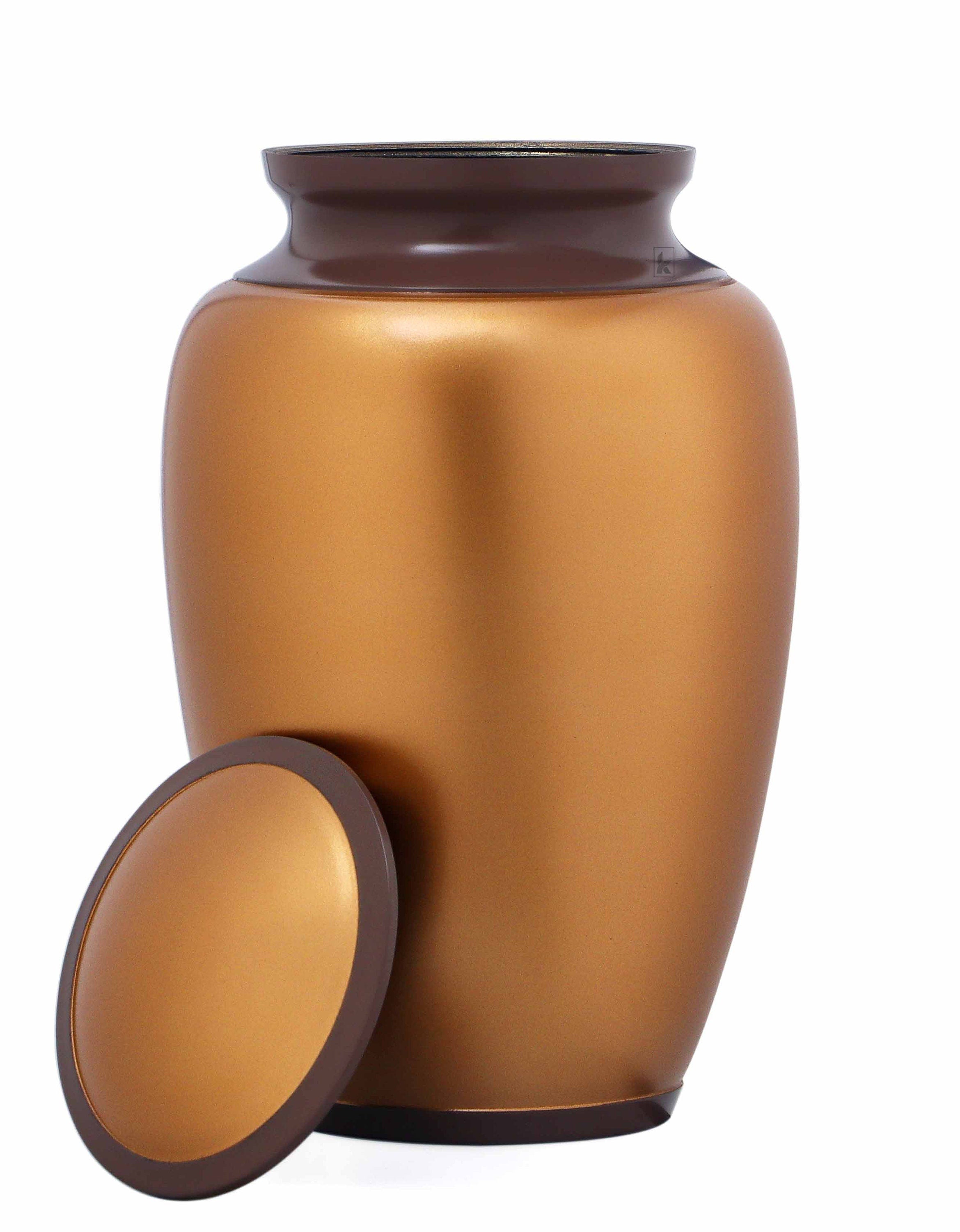 Classic Golden Brown Plain Adult Urn